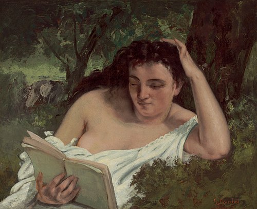 Jeune femme lisant, 1860, Gustave Courbet