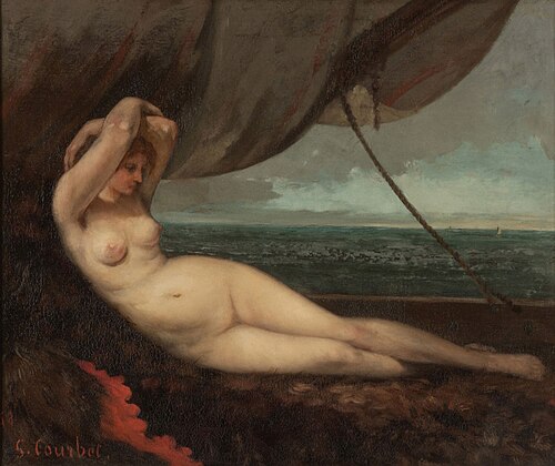 Nude Reclining by the Sea, 1868, Gustave Courbet