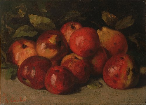 Still Life with Apples and a Pear, 1871, Gustave Courbet