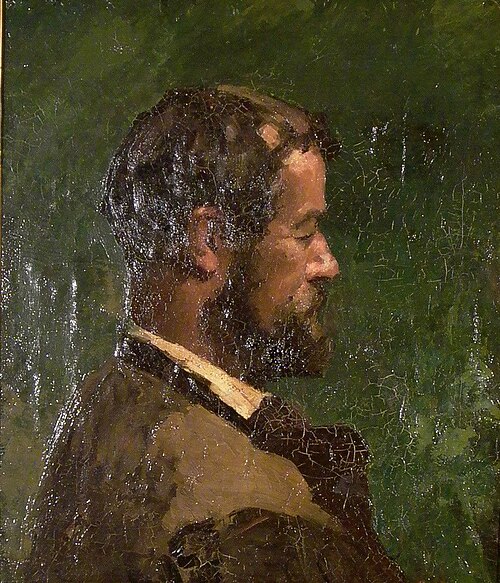 Buste d'homme de profil, , Gustave Courbet