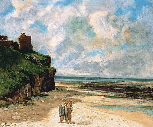 The Beach at Saint-Aubin-sur-Mer, 1867, Gustave Courbet