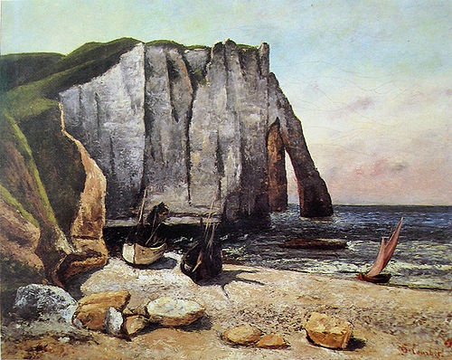 La Falaise d'Étretat, 1869, Gustave Courbet