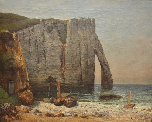 Rocks of Étretat, 1869, Gustave Courbet