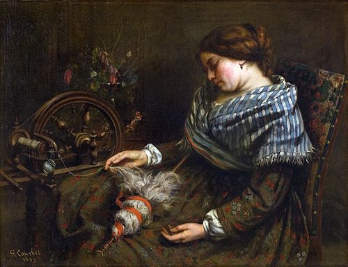 La Fileuse endormie, 1853, Gustave Courbet