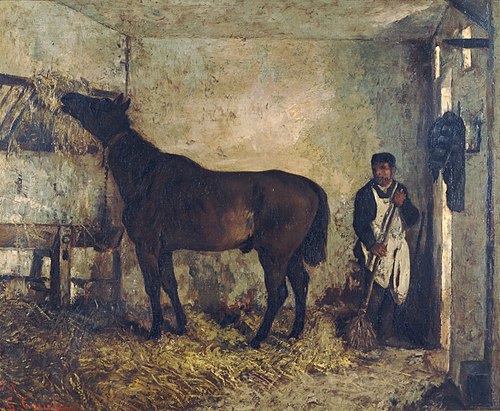 Cheval dans une écrurie, 1873, Gustave Courbet
