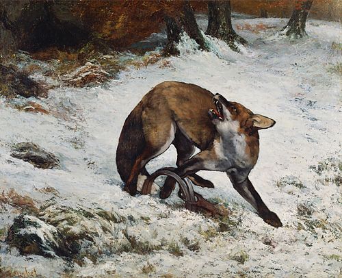 Renard pris dans un piège, 1860, Gustave Courbet