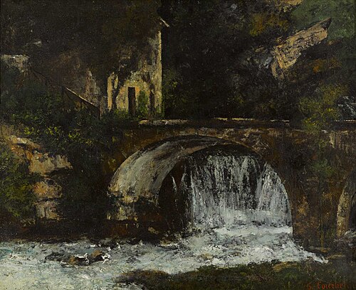 Le pont du moulin (source de la Loue), 1863, Gustave Courbet