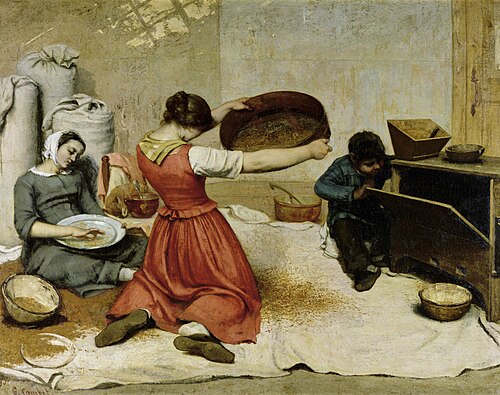 Les Cribleuses de blé, 1854, Gustave Courbet