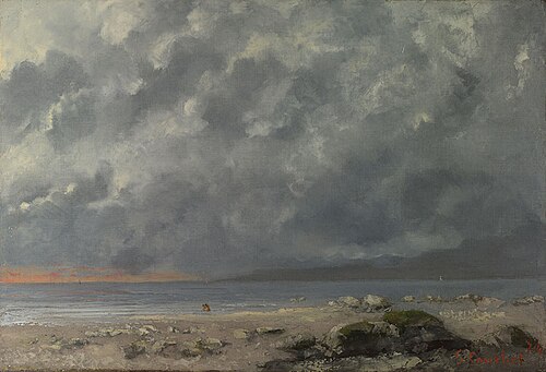 Beach Scene, 1874, Gustave Courbet