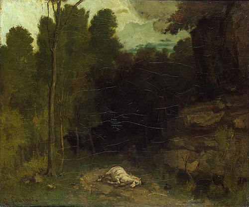Landscape with a Dead Horse, 1855, Gustave Courbet