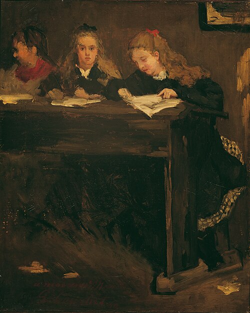 Trois écolières, 1860, Gustave Courbet