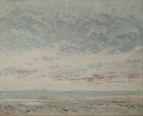Low Tide at Trouville, 1865, Gustave Courbet