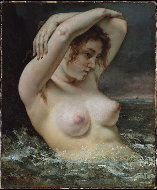 The Woman in the Waves, 1868, Gustave Courbet