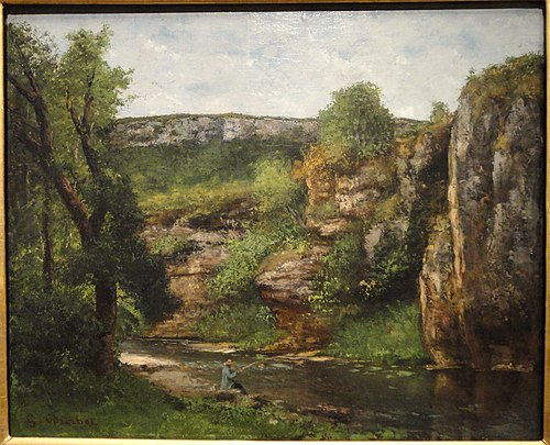 Landscape with Fisherman, 1872, Gustave Courbet