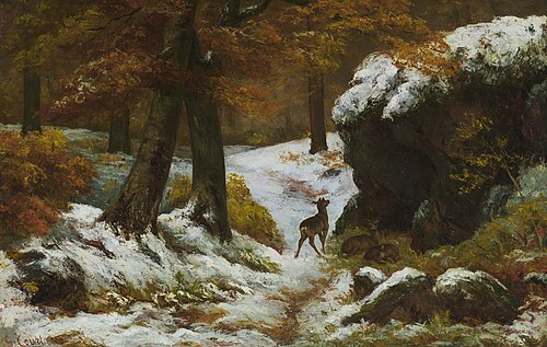 La Forêt, l'hiver, 1860, Gustave Courbet