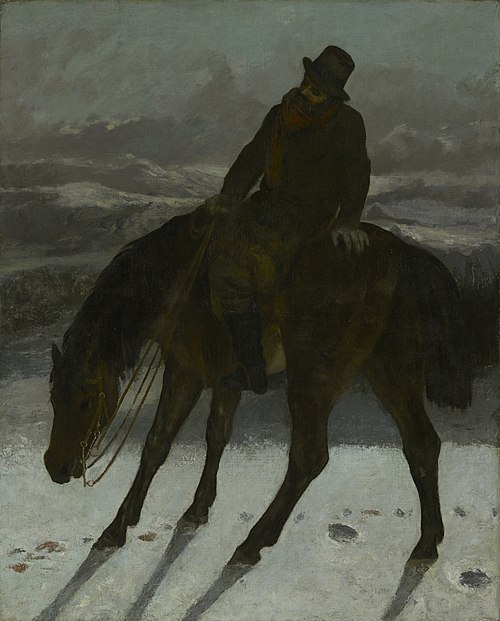 Chasseur à cheval retrouvant la piste, 1864, Gustave Courbet