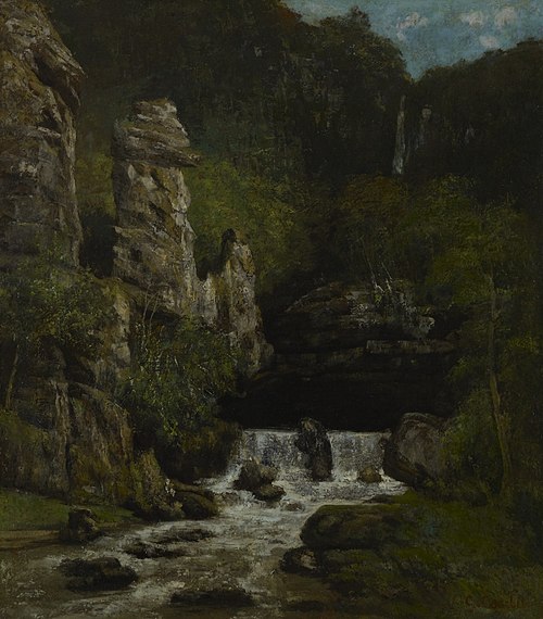 Paysage avec chute d'eau, 1865, Gustave Courbet
