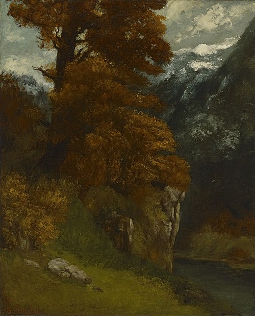 Bords du Doubs; Effet d’Automne, 1866, Gustave Courbet