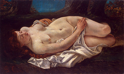 Femme couchée, 1860, Gustave Courbet