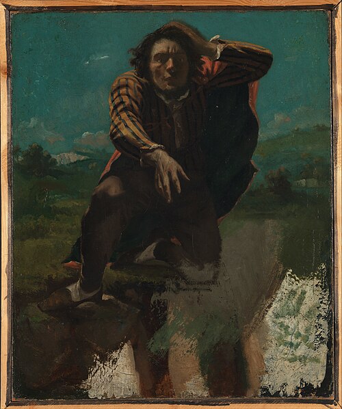 The Man Made Mad with Fear, 1844, Gustave Courbet
