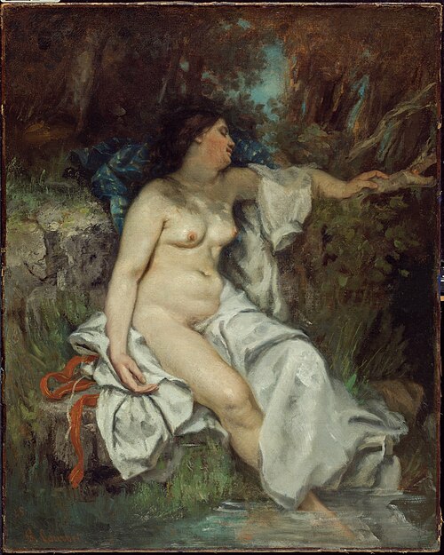 Bather Sleeping by a Brook, 1845, Gustave Courbet