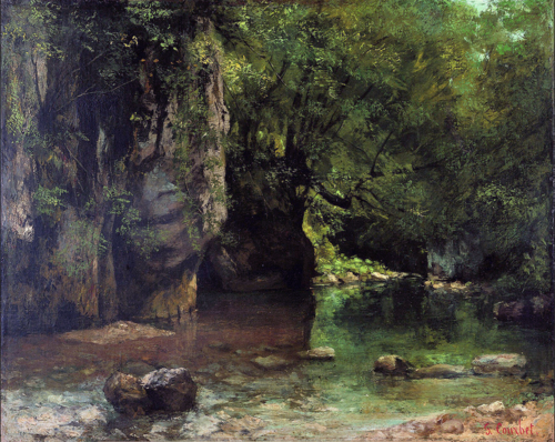 The Shaded Stream at Le Puits Noir, 1862, Gustave Courbet