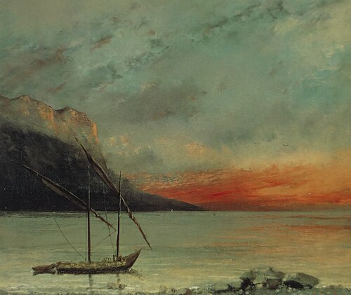 Coucher de soleil sur le Léman, 1874, Gustave Courbet