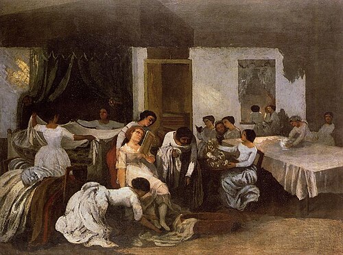 La Toilette de la morte, 1853, Gustave Courbet