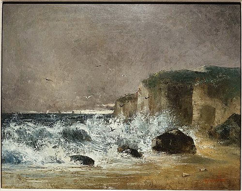 Stormy Weather at Etretat, 1869, Gustave Courbet
