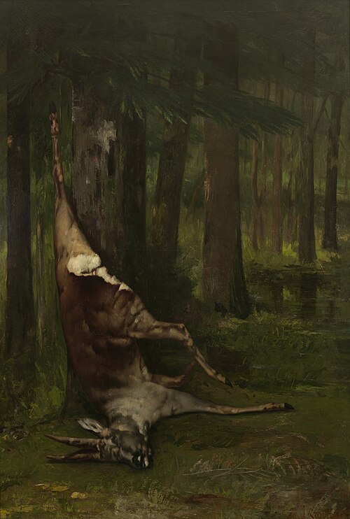Le chevreuil pendu, 1858, Gustave Courbet