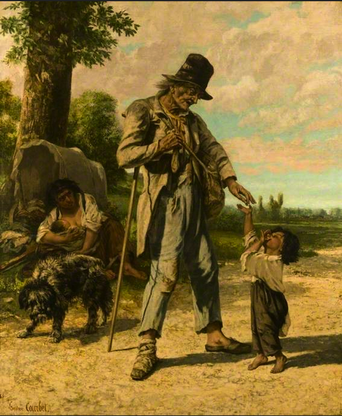 L'Aumône d'un mendiant à Ornans, 1868, Gustave Courbet
