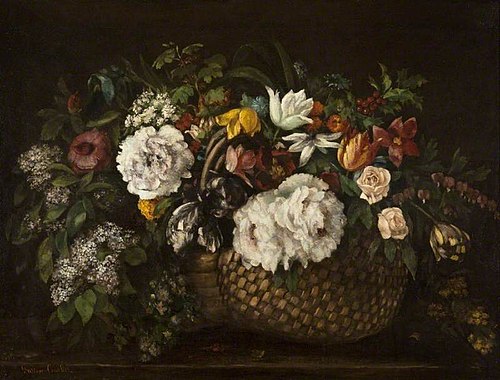 Baskets of Flowers, 1863, Gustave Courbet