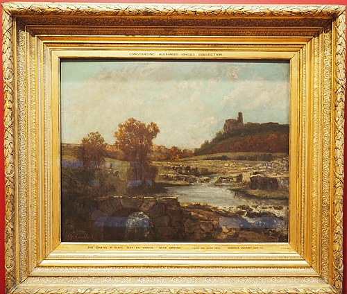 Landscape, with the Chatel St Denis, Scey-en-Varais, 1873, Gustave Courbet