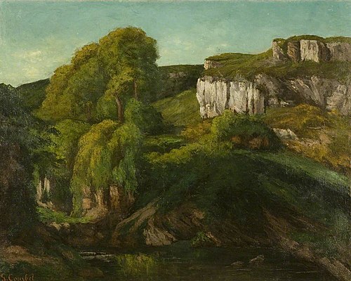 Valley of the Loue, near Ornans, 1860, Gustave Courbet