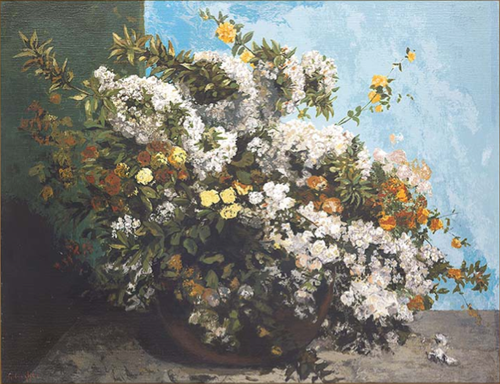 Branches fleuries et Fleurs, 1855, Gustave Courbet
