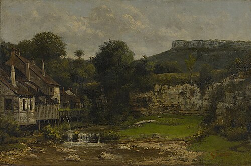Paysage du Doubs, le moulin, 1872, Gustave Courbet