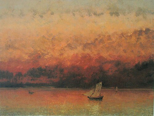 Lac Léman, soleil couchant, 1875, Gustave Courbet