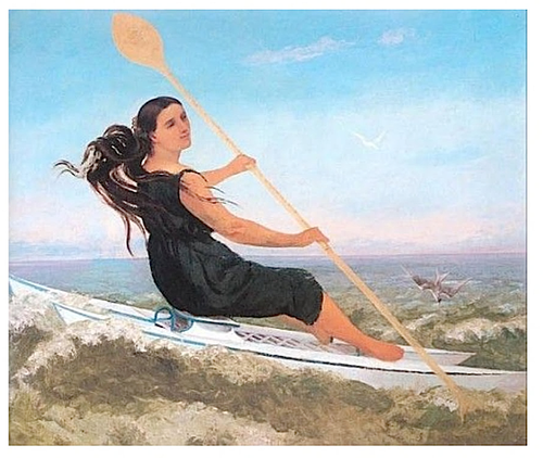 La Femme au podoscaphe, 1865, Gustave Courbet