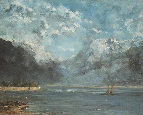 Vue du lac Léman, 1876, Gustave Courbet