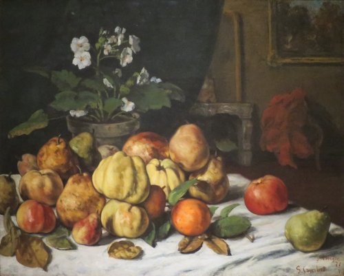 Table de salon couverte de fruits, 1872, Gustave Courbet