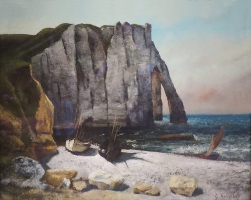 Falaise d'Étretat, la Porte d'Aval, 1869, Gustave Courbet