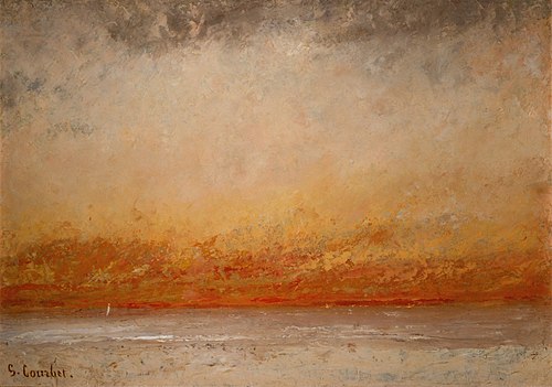 Soleil Couchant, Marine, 1869, Gustave Courbet