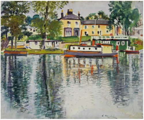 Reflections, Balloch, 1929, Leslie Hunter