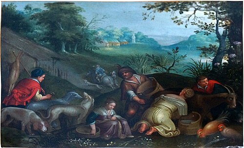 Travaux champêtres et saison Printemps, 1550, Jacopo Bassano