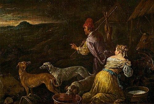 Two Peasants with Animals, , Jacopo Bassano