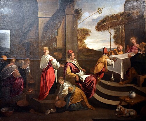 Jésus et les disciples d'Emmaüs, 1600, Jacopo Bassano