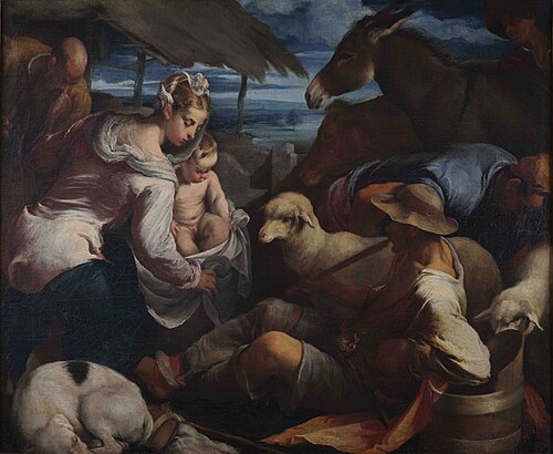 L'Adoration des bergers, 1553, Jacopo Bassano
