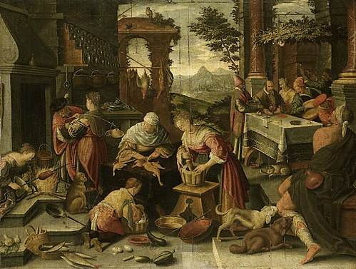Lazarus and the Rich Man, 1550, Jacopo Bassano