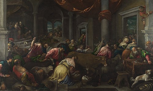 The Purification of the Temple, 1580, Jacopo Bassano
