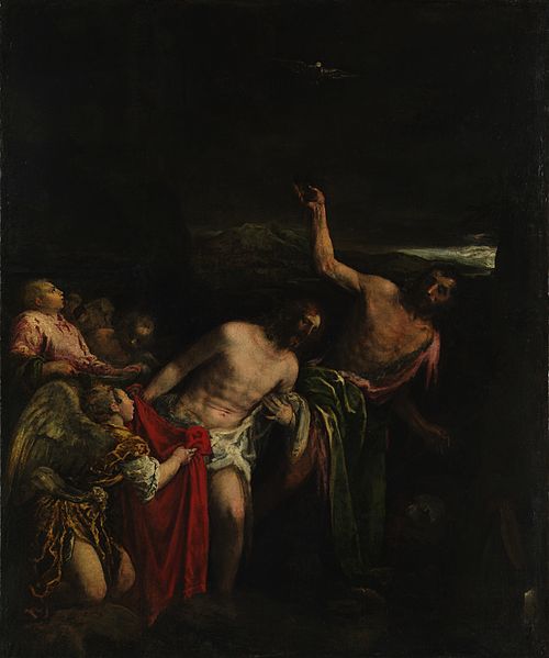 The Baptism of Christ, 1590, Jacopo Bassano
